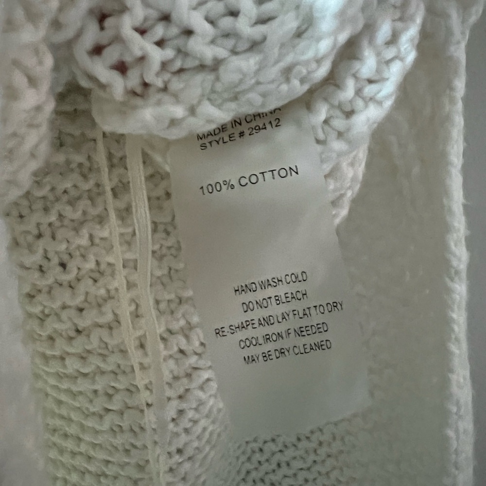 NWT Soft Surroundings Paola Cream Knit Cowl Neck Tunic Vest Size Large - Picture 6 of 8
